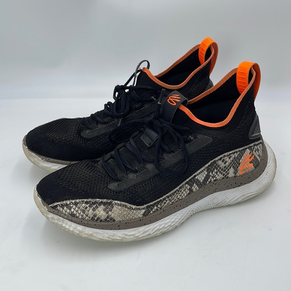 Under Armour Curry Flow 8 Snakeskin Basketball Shoes 3024429-005 Black